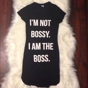 Graphic shirt dress tee